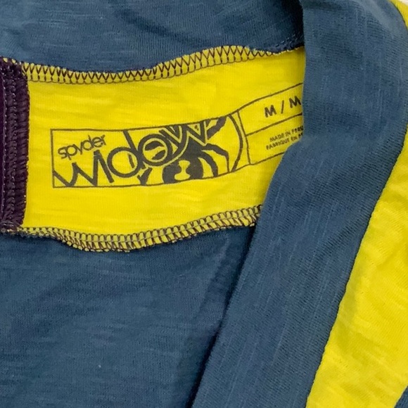 Spyder VNECK SLUB ATHLETIC TOP - Blue/Purple/Yellow - Picture 6 of 12